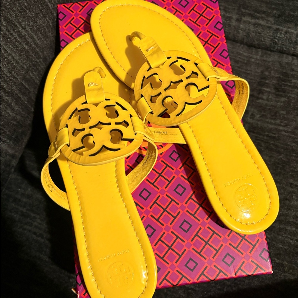 Tory Burch Bright Yellow Flip Flops